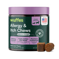 Wuffes Allergy & Itch Chews for Dogs - Skin & Immune Support Supplement for Seasonal Allergies & Itch Relief - All Breeds & Ages - MADE in USA -