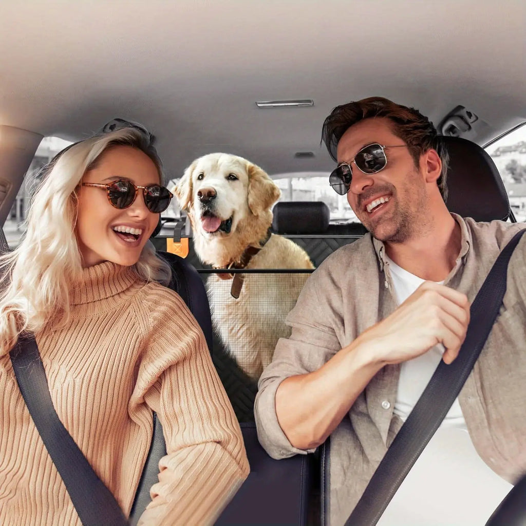 Dog Back Seat Extender - Waterproof Mesh Platform for Cars, Trucks, Suvs - with Storage Pockets and Door Covers (Black),Pet Supplies,Fathersdaygifts