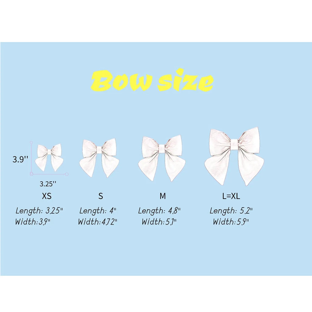 Unique Style Paws Silk Pink Dog Collar with Bow – Adjustable Durable Wedding Bowtie Collar for Small to Large Dogs