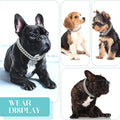 Silver Dog Chain Collar Diamond Cuban Link Dog Collar 13Mm Wide Dog Necklace Metal Cat Chain Pet Crystal Collar Jewelry Accessories for Small Medium Large Dogs Cats(16Inch)