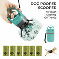 UFORU Portable Pet Poop Scooper with 6 Count Dog Waste Bag Holder & Dispenser for Outdoor Use Compact Design Essential Pet Supplies