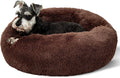 Calming Donut Dog Bed Anti-Anxiety, Self Warming, Cozy Soft Plush round Pet Bed, Ideal for Both Home & Travel, 24"L X 24"W X 8"H