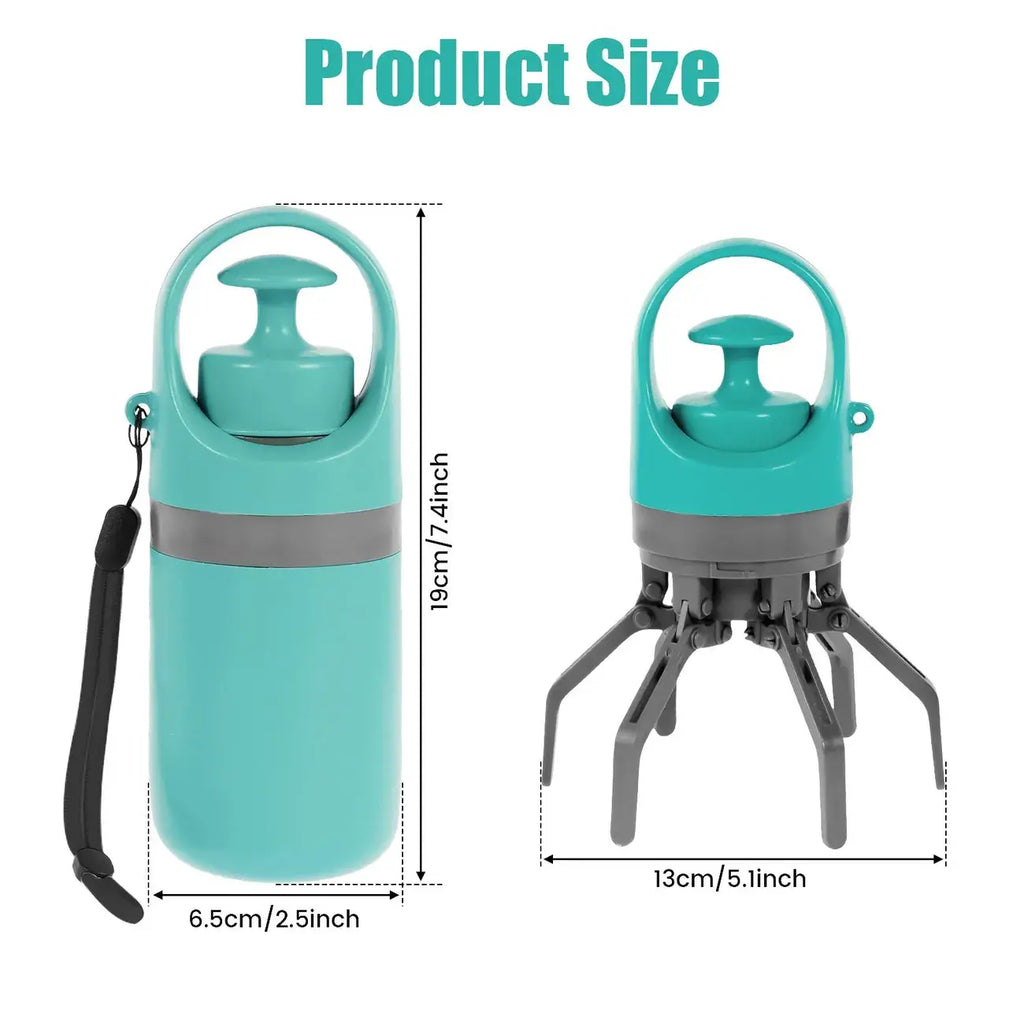 UFORU Portable Pet Poop Scooper with 6 Count Dog Waste Bag Holder & Dispenser for Outdoor Use Compact Design Essential Pet Supplies