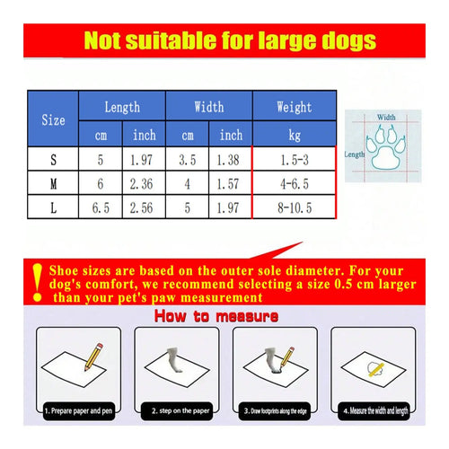 4Pcs Dog Boots Set, Anti-Slip Soft Sole Durable Pet Shoes, Waterproof for Shiba Inu Bichon Frise Corgi Poodle Other Dogs, Rainy Day Pet Shoes